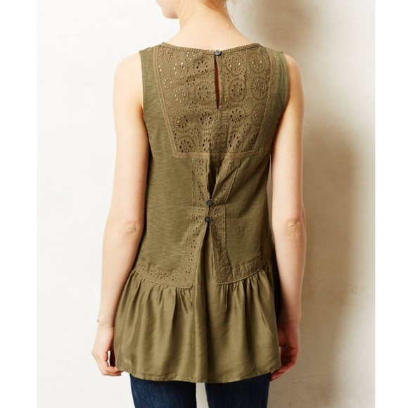 Anthropologie Meadow Rue Peplum Top - Picture 2 of 6